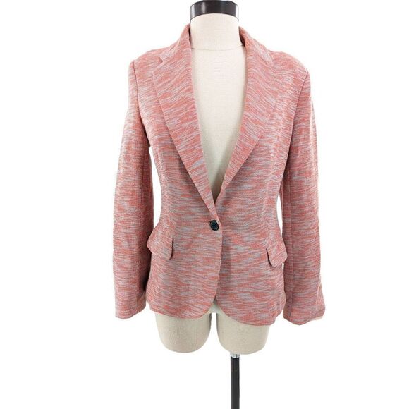 Cartonnier Women's Orange and Light Blue Printed Blazer Size Small - Picture 1 of 15